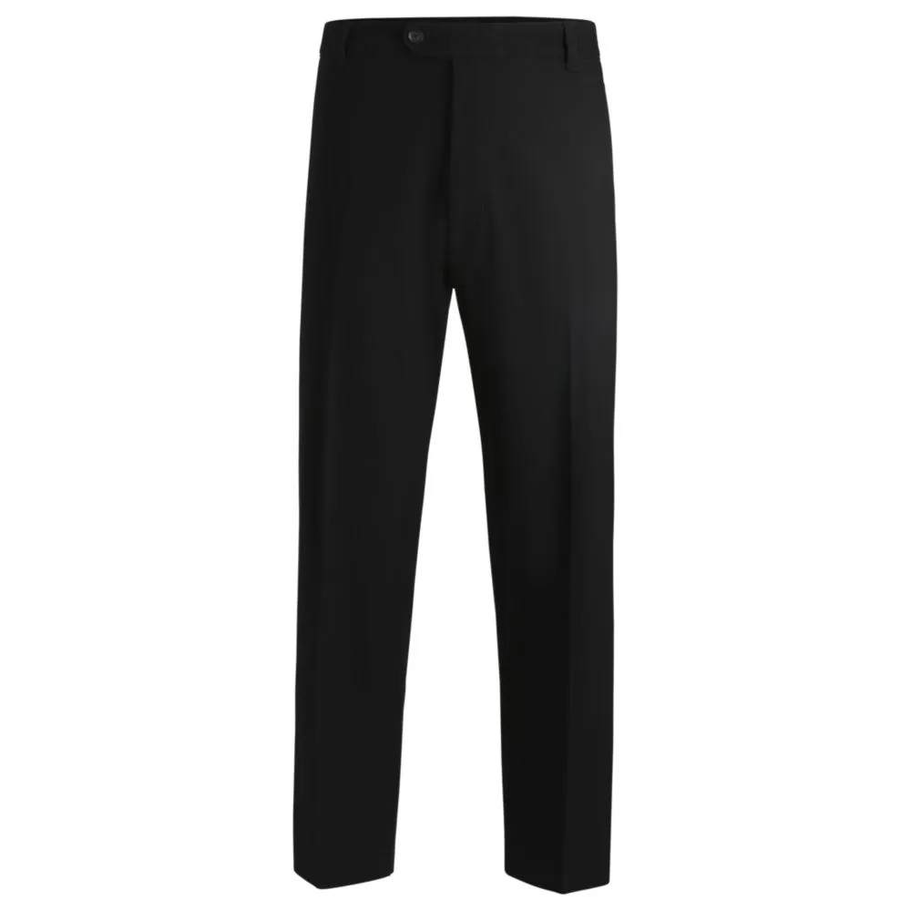 Straight-fit trousers in stretch-cotton dobby