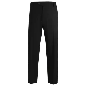 Straight-fit trousers in stretch-cotton dobby