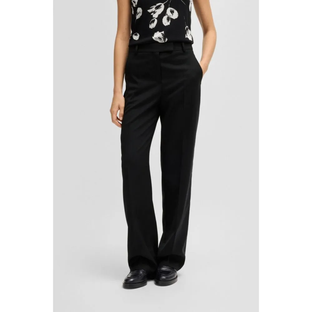 Straight-leg trousers in wool