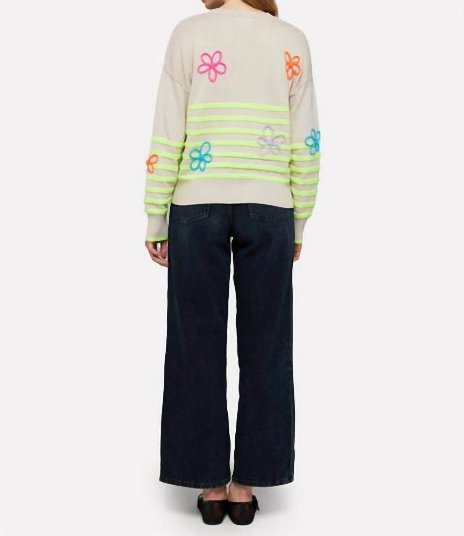 Stripe Crew Sweater In Canvas
