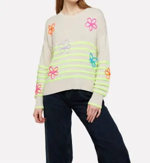 Stripe Crew Sweater In Canvas