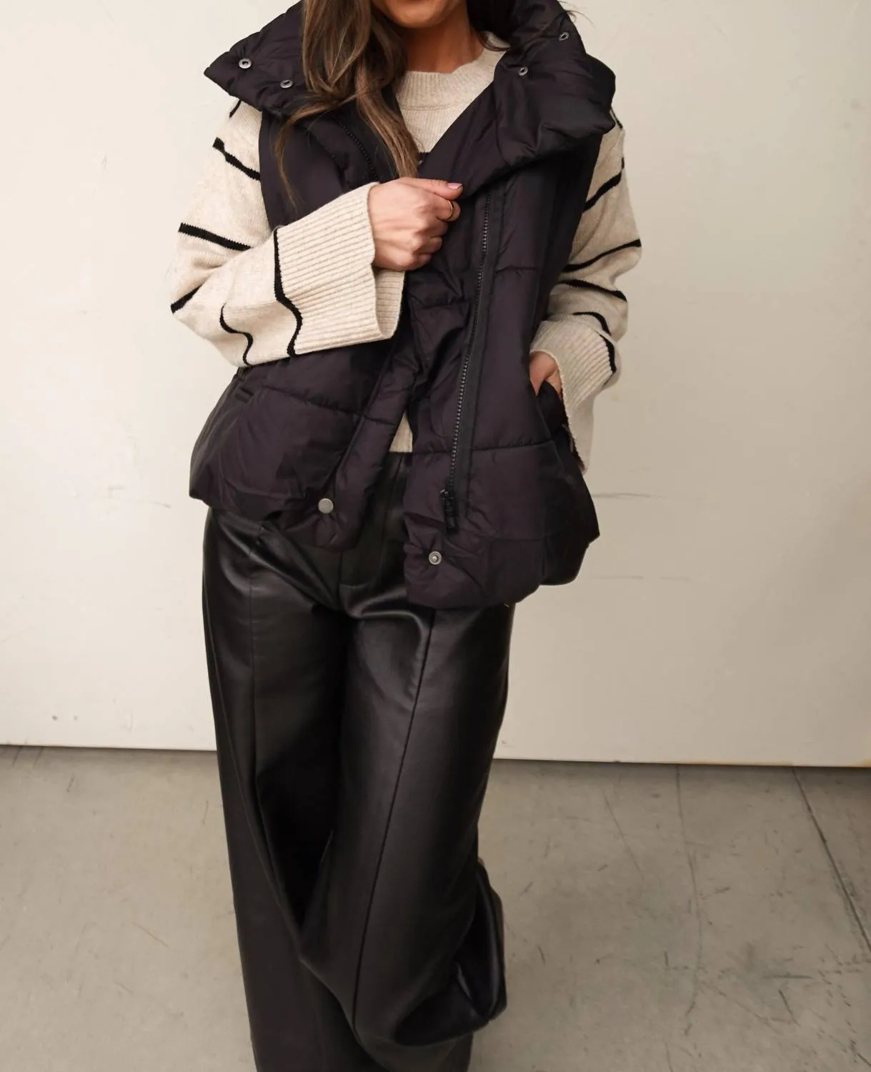 Striped Sweater In Oat And Black