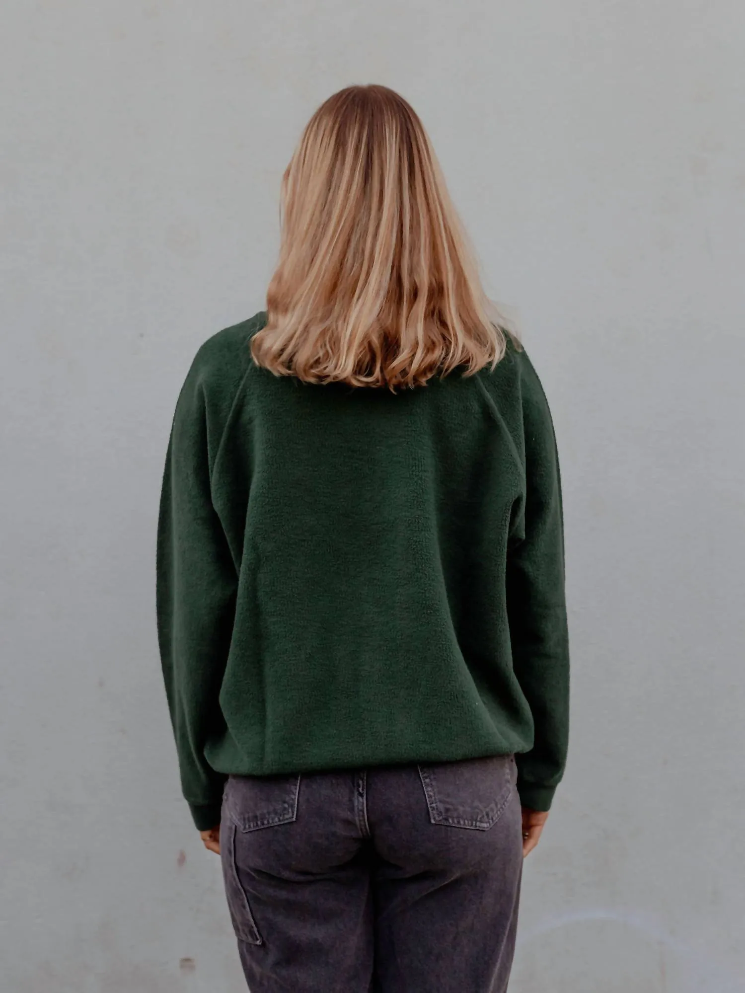 Sublime Graffiti Sun Reverse Raglan Crew In Vintage Green