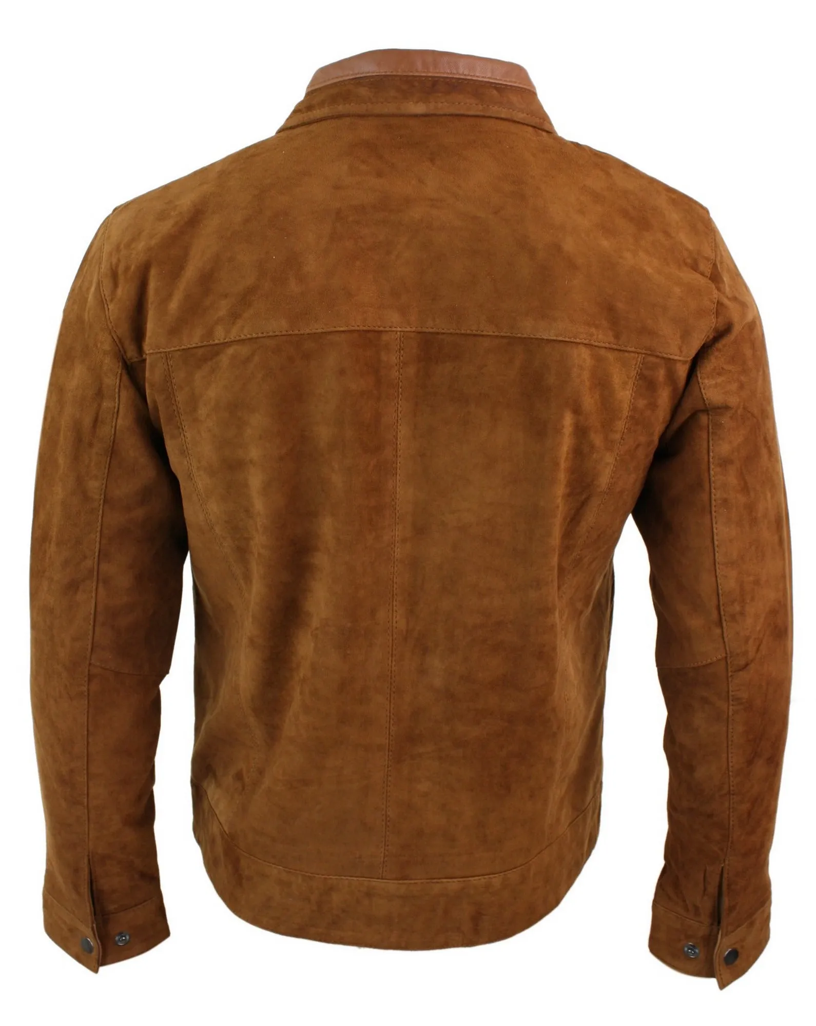 Suede Leather Classic Zip Jacket