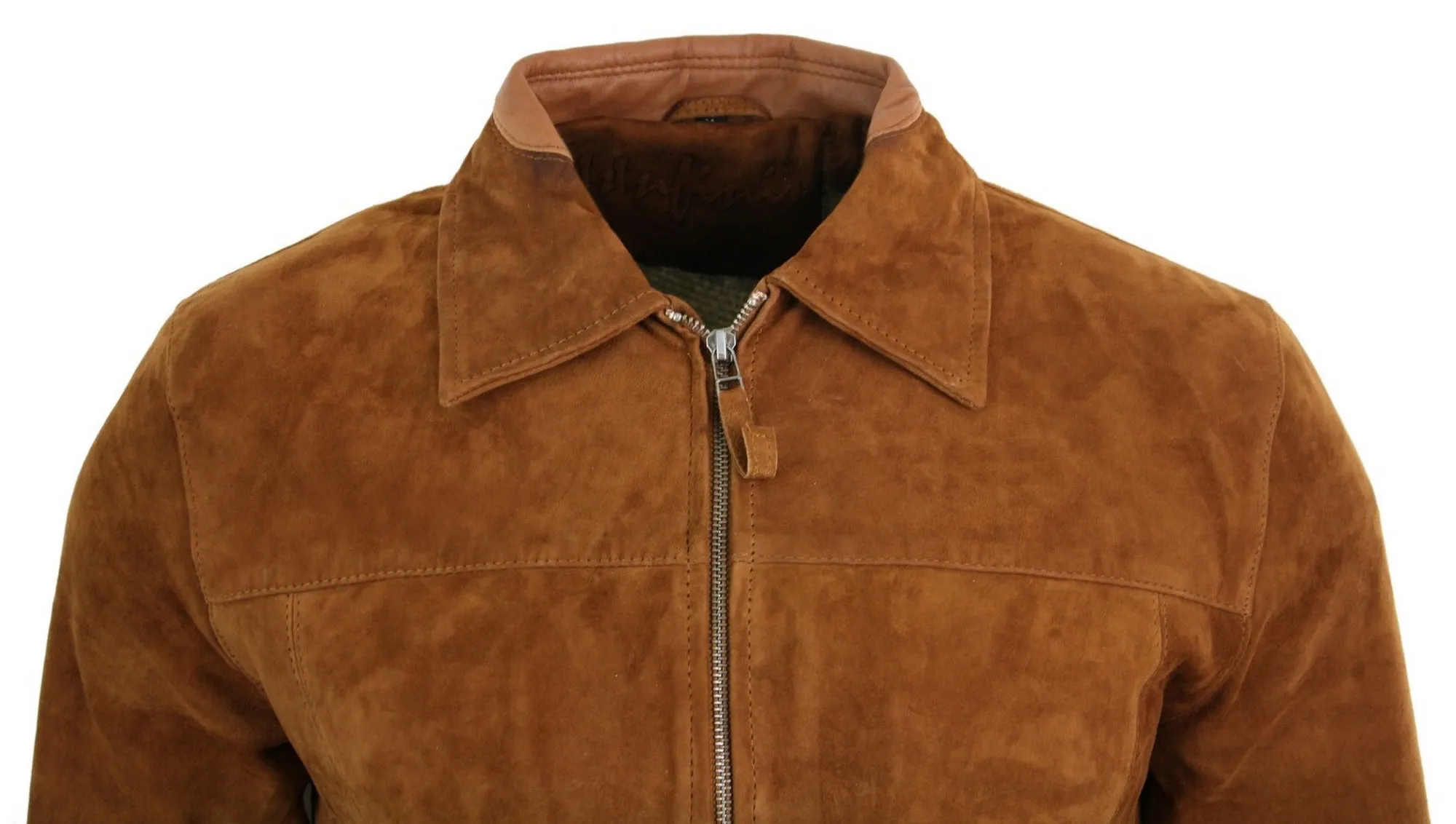 Suede Leather Classic Zip Jacket