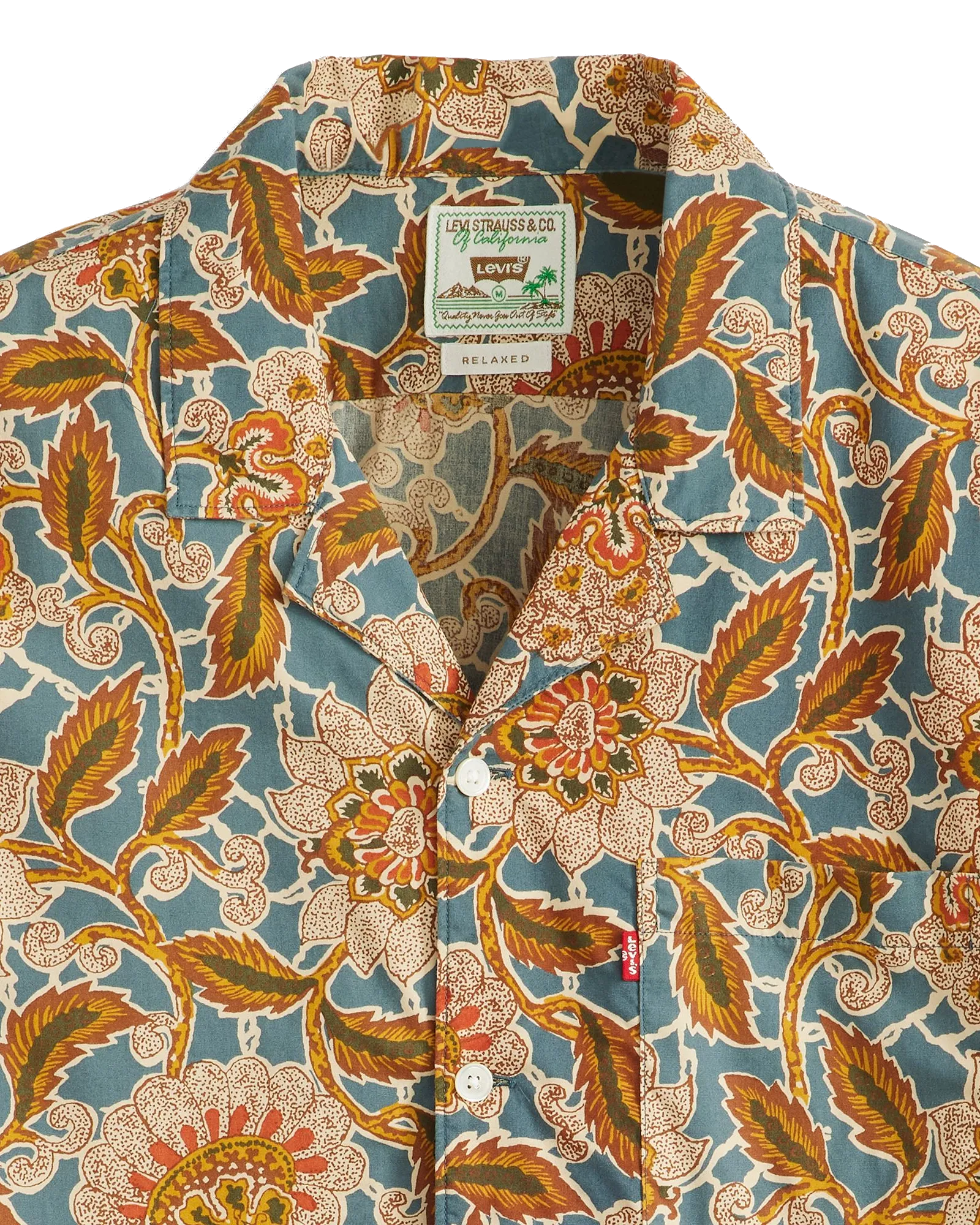 Sunset Camp Shirt in Elian Floral White Pepper