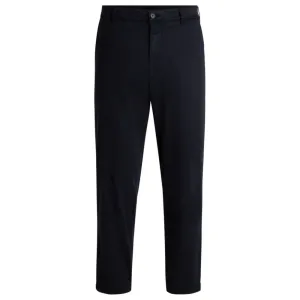 Tapered-fit regular-rise trousers in stretch twill