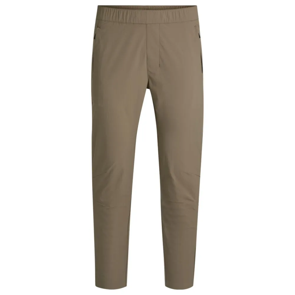 Tapered-leg trousers in water-repellent stretch fabric