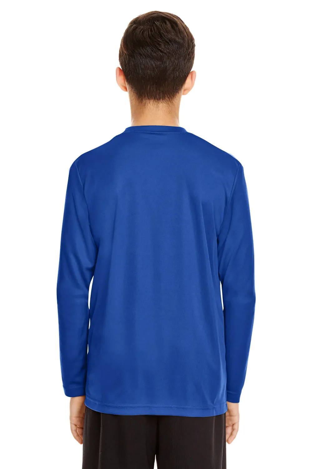 Team 365 Youth Zone Performance Moisture Wicking Long Sleeve Crewneck T-Shirt - Royal Blue