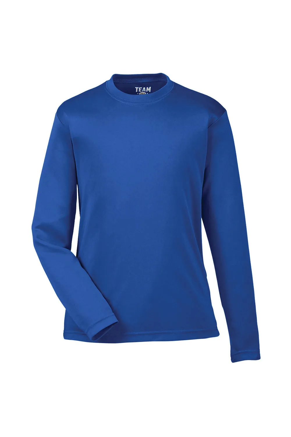 Team 365 Youth Zone Performance Moisture Wicking Long Sleeve Crewneck T-Shirt - Royal Blue
