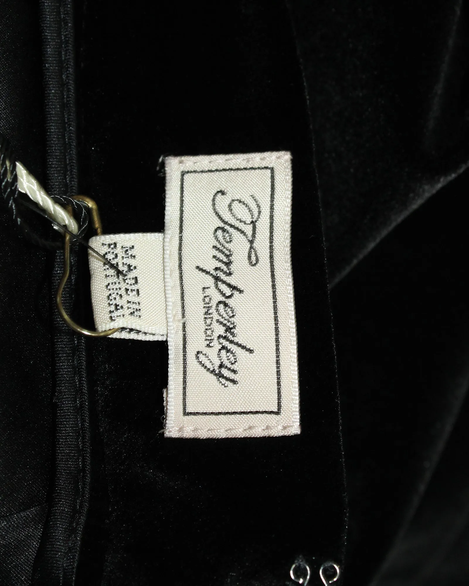 Temperley London Velvet Wide Leg Trousers in Black Polyester