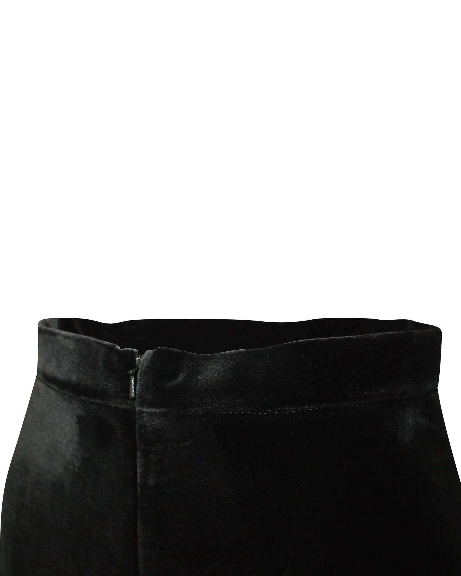 Temperley London Velvet Wide Leg Trousers in Black Polyester