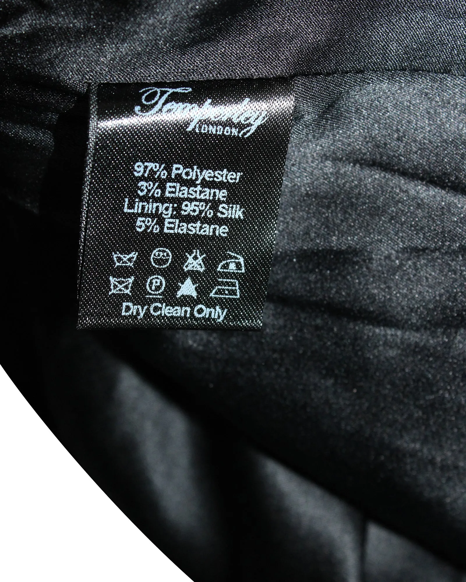 Temperley London Velvet Wide Leg Trousers in Black Polyester