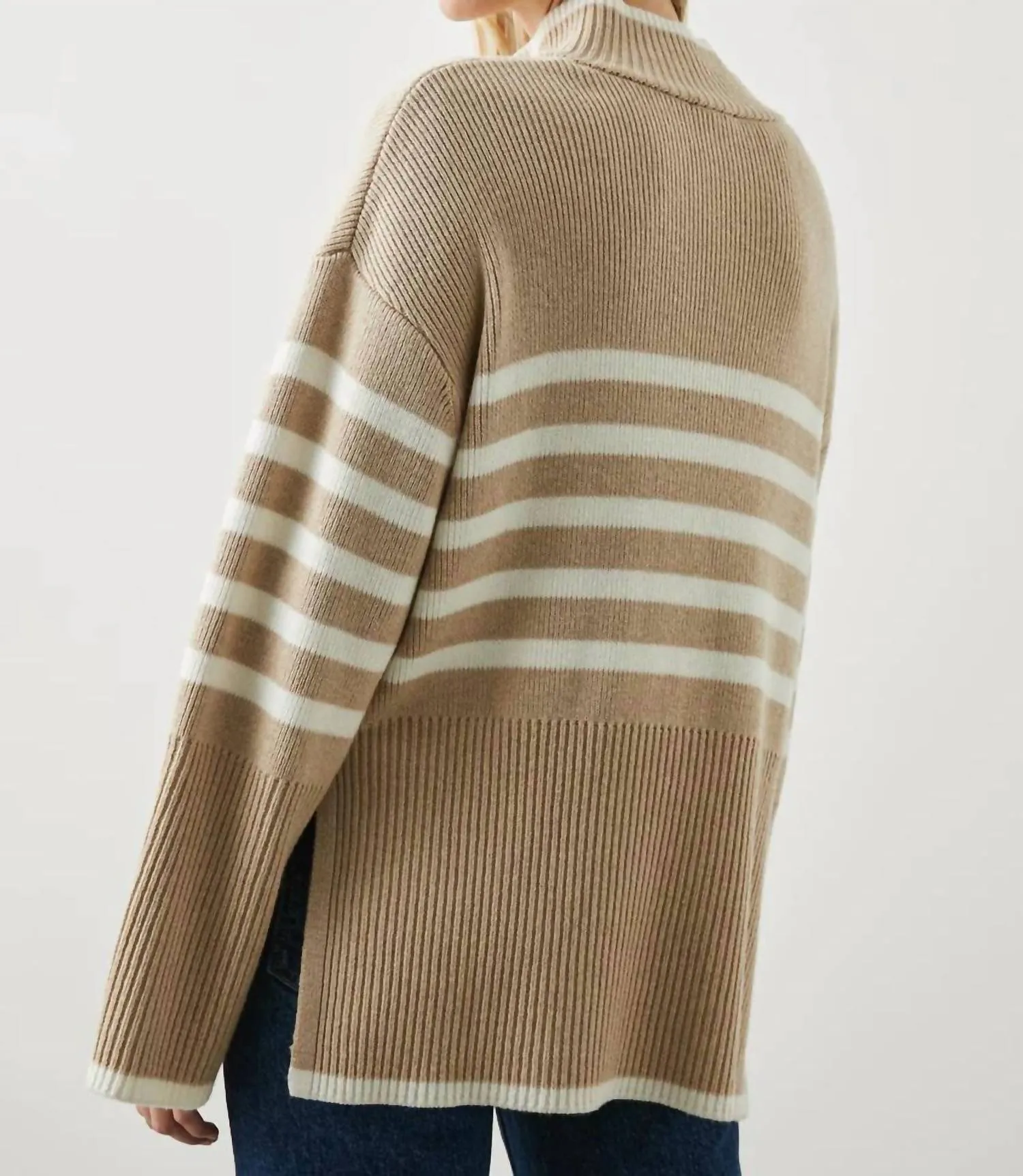Tessa Sweater In Sand Stripe