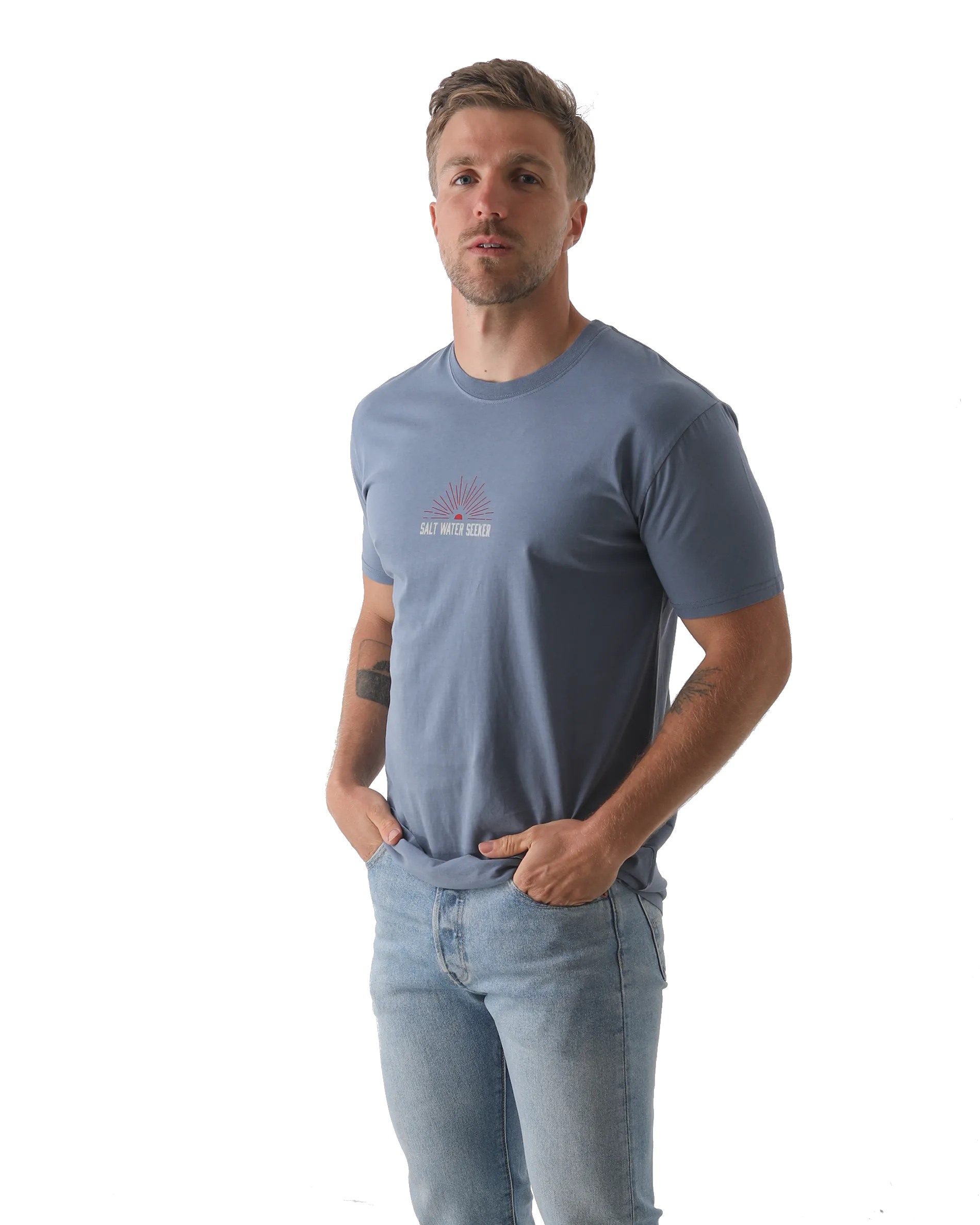 Texas T-Shirt in Faded Blue