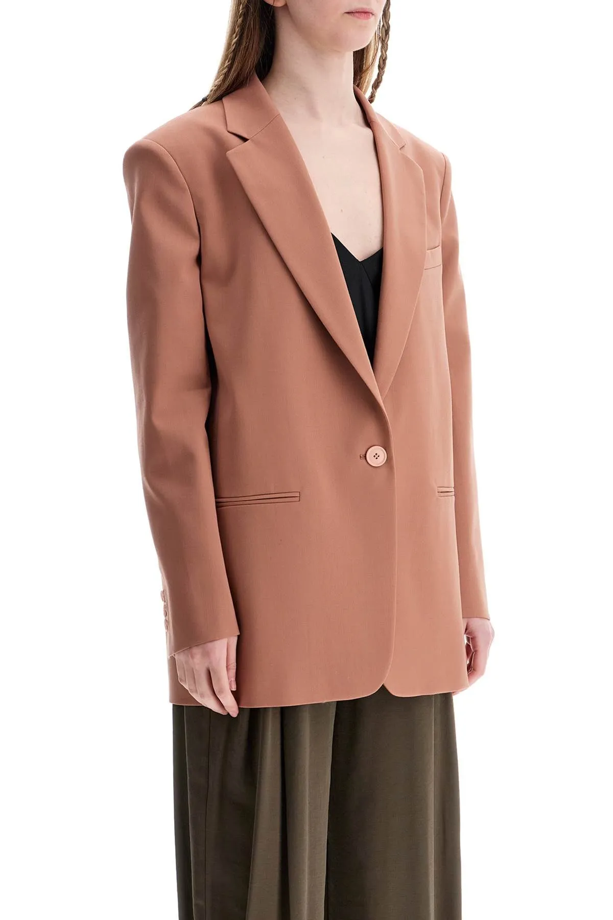 The Andamane Women's Elegant  pink Synthetic Blazer