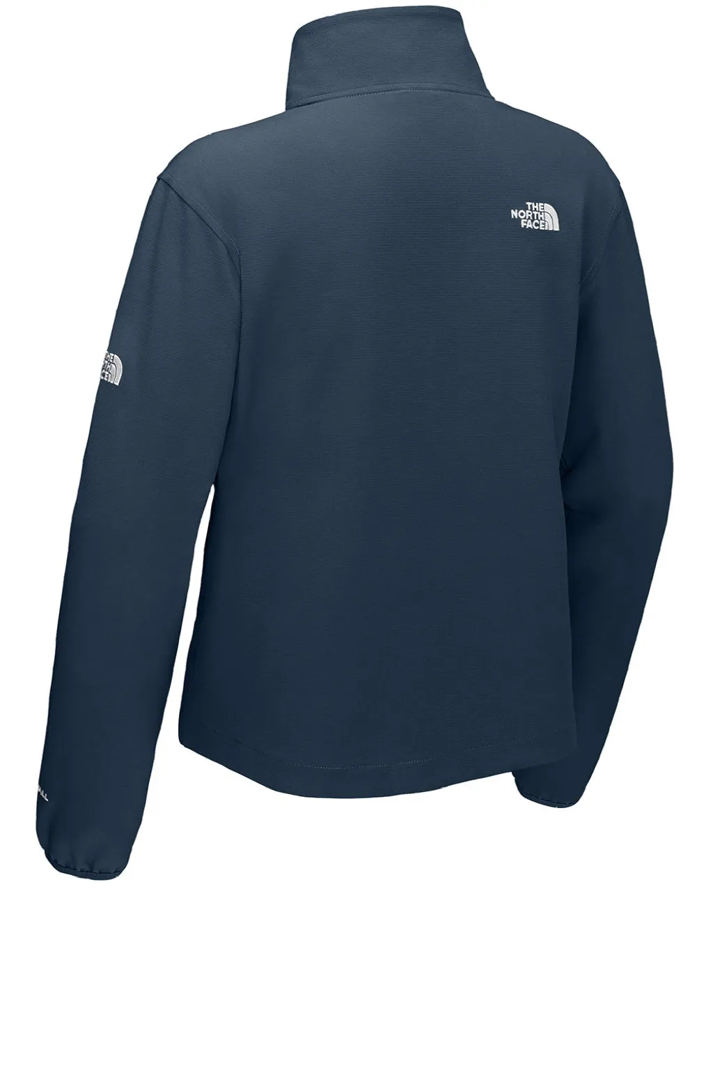 The North Face Womens Edge Stretch Wind & Water Resistant Full Zip Soft Shell Jacket - Summit Navy Blue