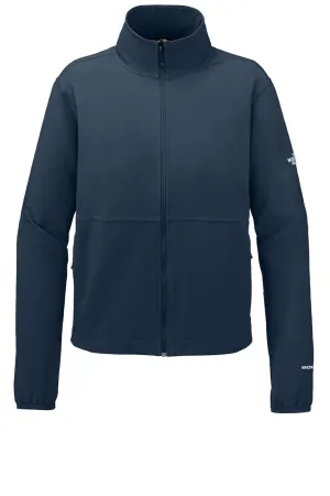 The North Face Womens Edge Stretch Wind & Water Resistant Full Zip Soft Shell Jacket - Summit Navy Blue