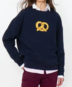The Oversized Pretzel Sweatshirt In Navy