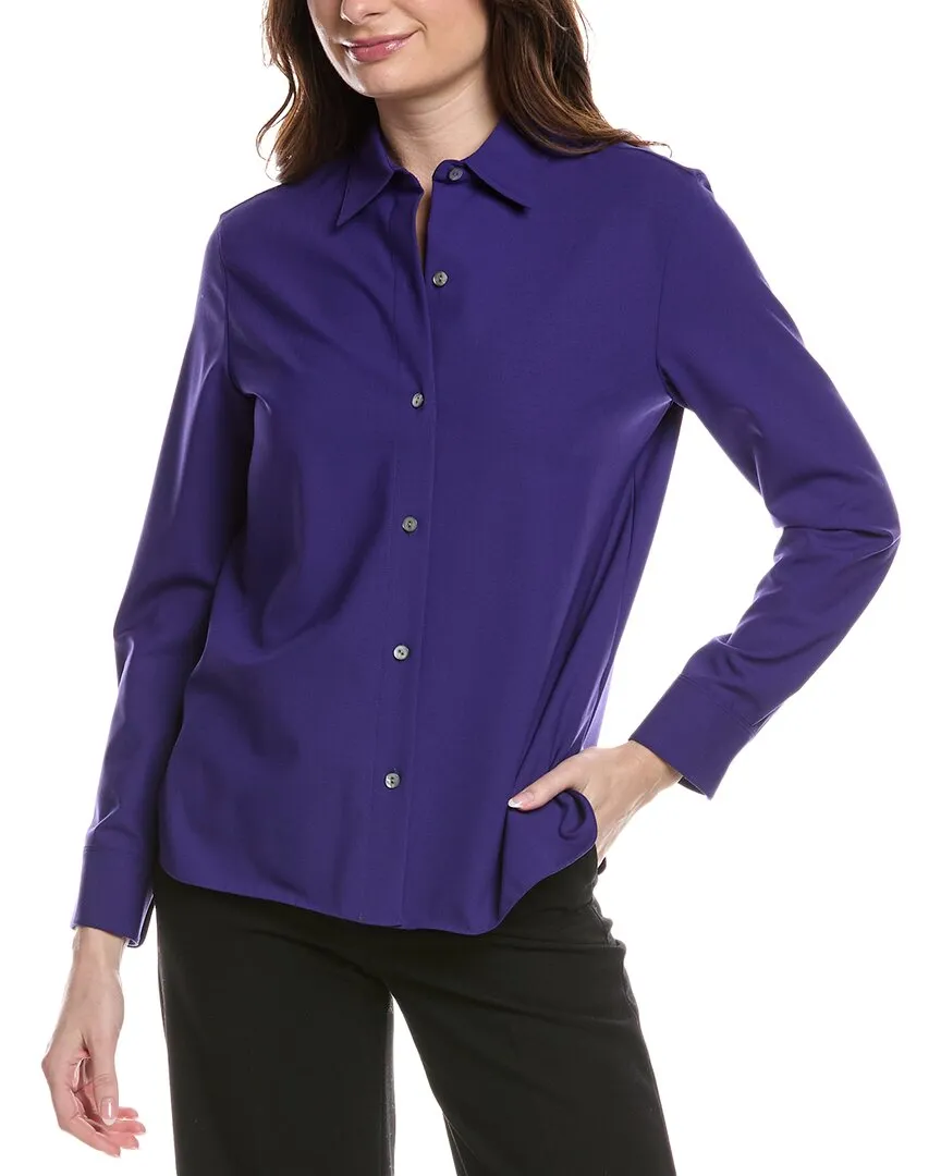 Theory New Straight Wool-Blend Shirt