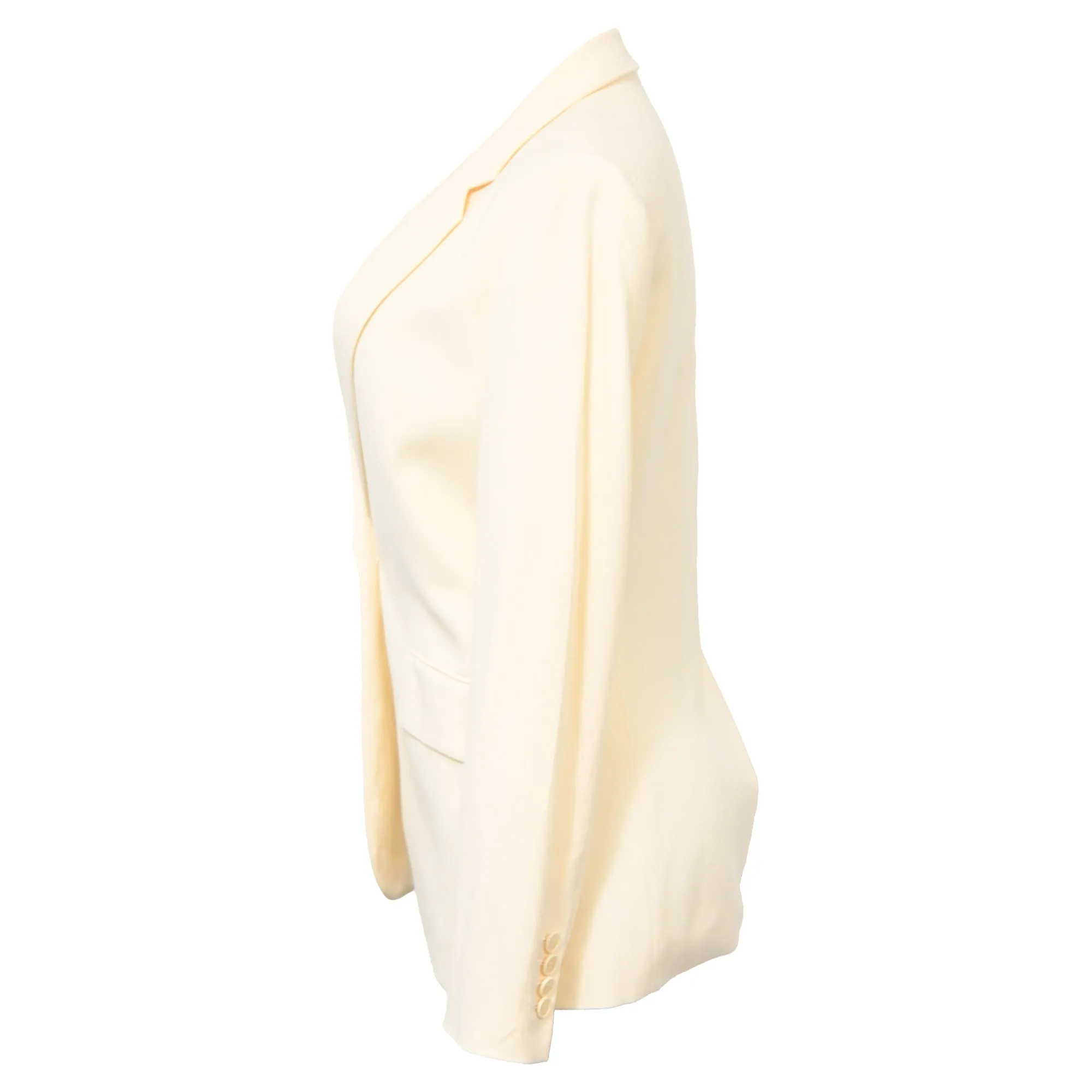 Theory Single-Breasted Blazer in Cream Wool