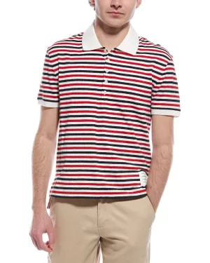 Thom Browne Linen-Blend Polo Shirt