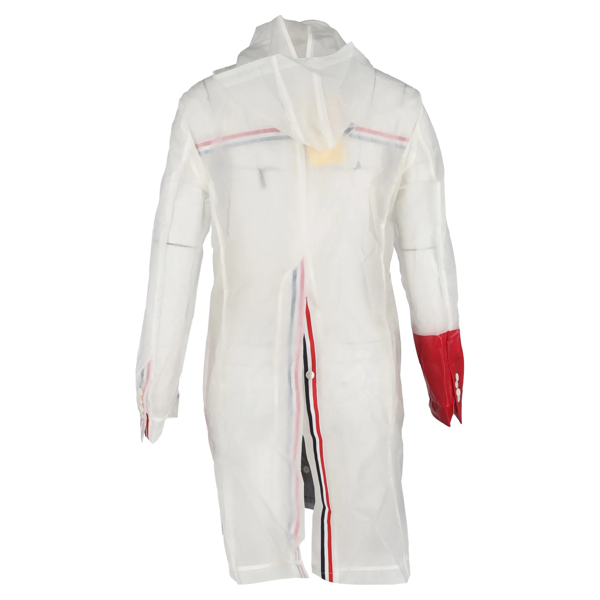 Thom Browne Stripe Raincoat in Multicolor Polyurethane
