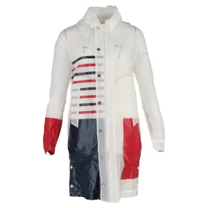Thom Browne Stripe Raincoat in Multicolor Polyurethane