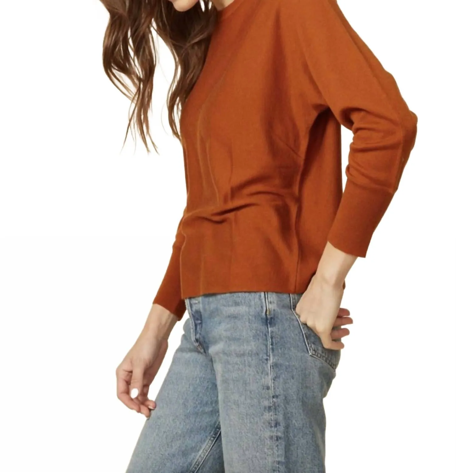 Tinsley Merino Pullover In Spice