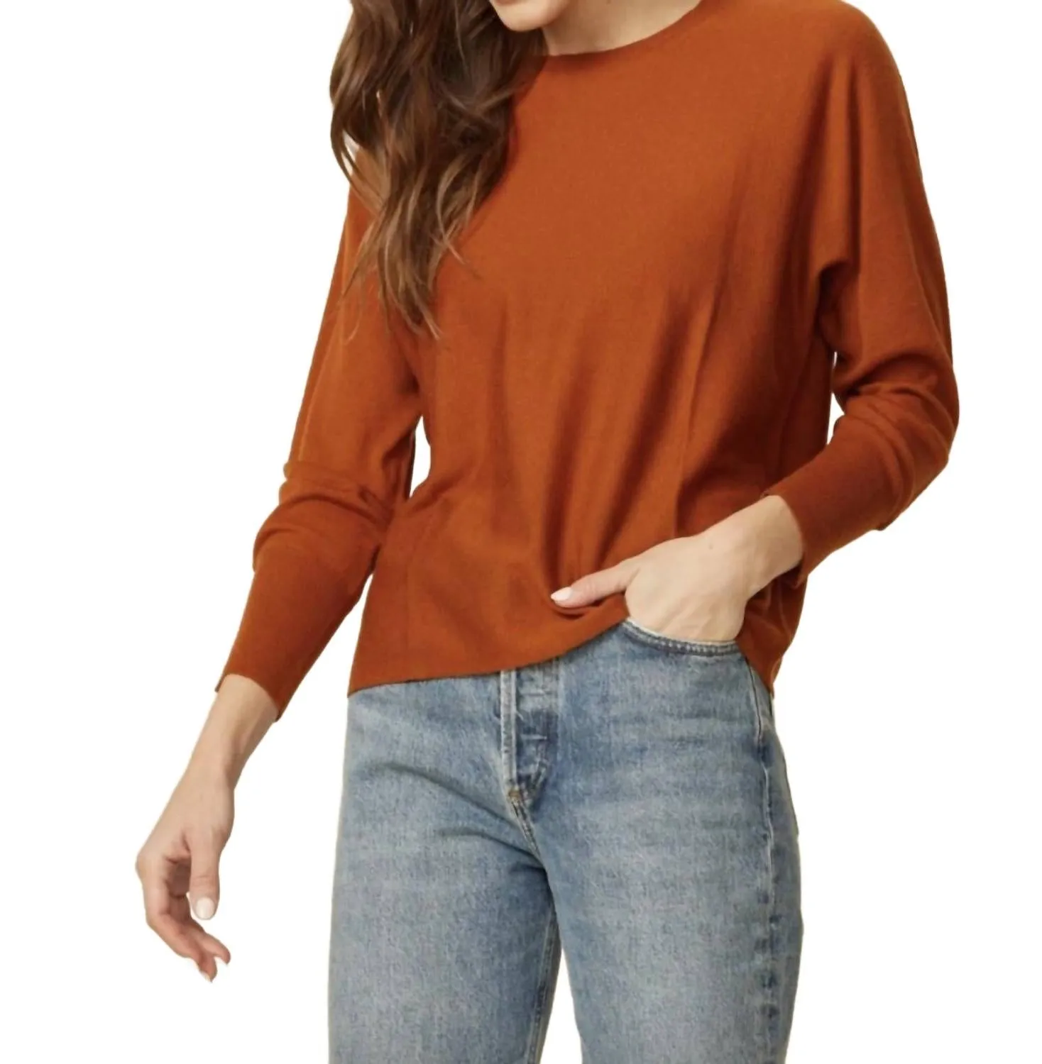 Tinsley Merino Pullover In Spice