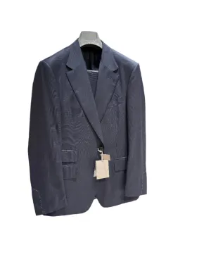 Tom Ford Mens 100% Lana Wool Navy Pattern Shelton Suit