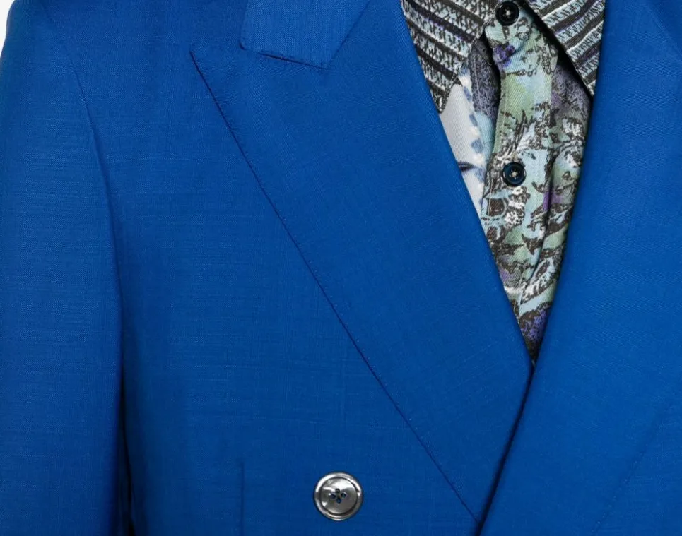 Tom Ford Mens Double Breasted Suit in Blue