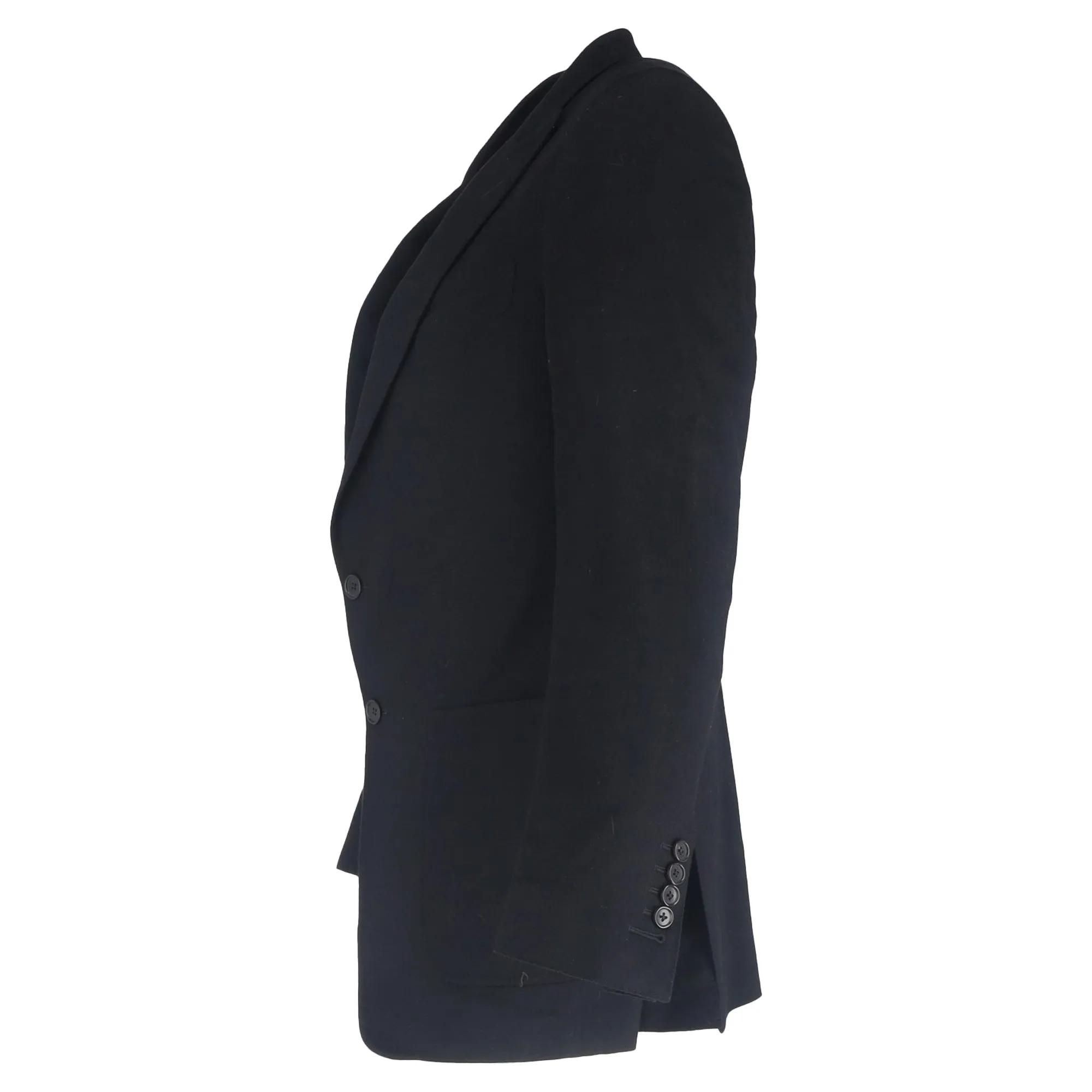 Tom Ford Single-Breasted Blazer with Pockets in Black Wool