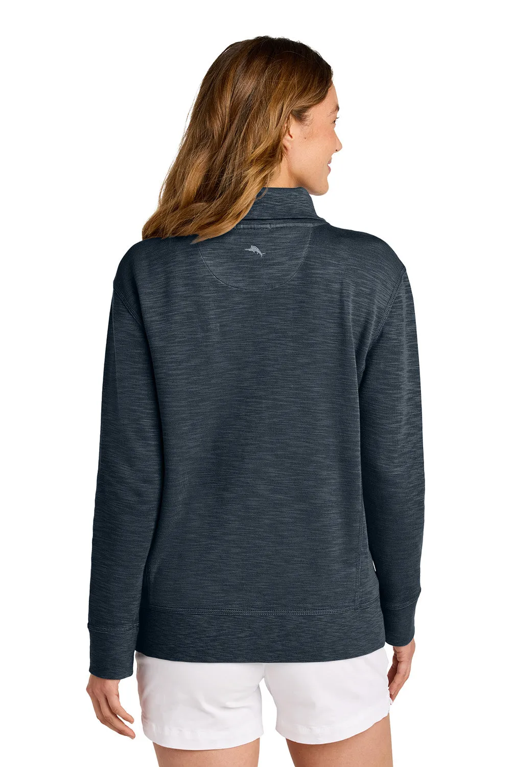 Tommy Bahama Womens Tobago Bay Full Zip Sweatshirt w/ Pockets - Blue Note