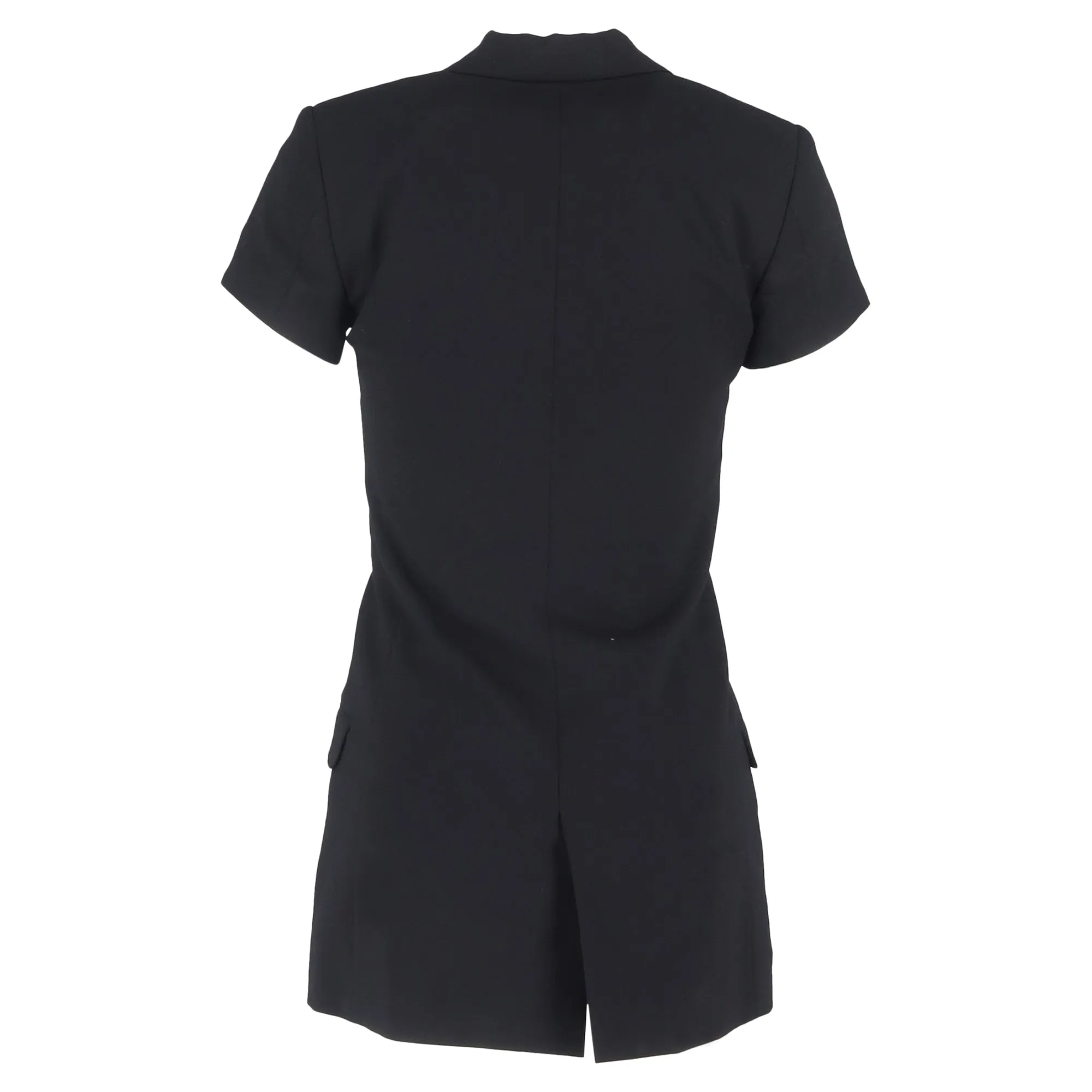Totême Single-Breasted Short Sleeve Blazer in Black Wool
