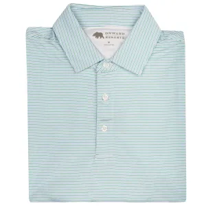 Tour Stripe Performance Polo - Blue/Green