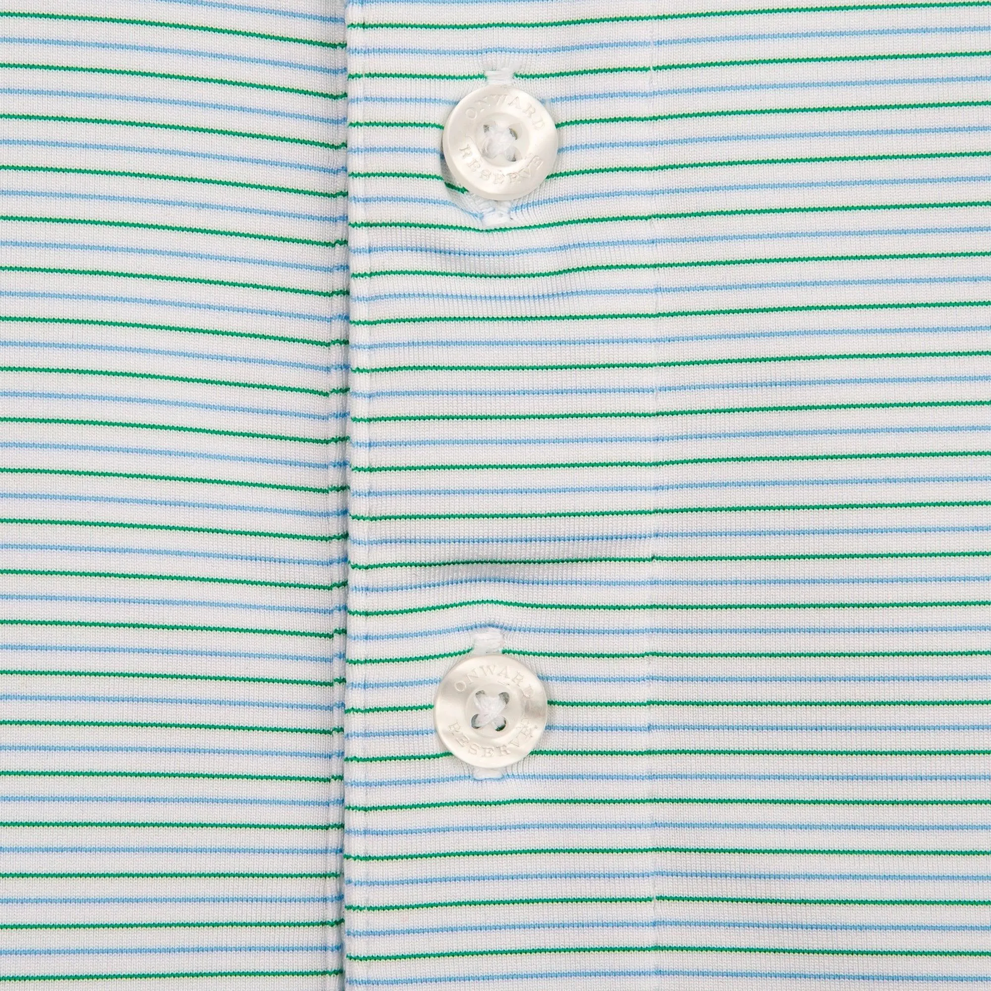 Tour Stripe Performance Polo - Blue/Green
