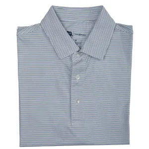 Tour Stripe Performance Polo - Olive Drab/Collegiate Blue
