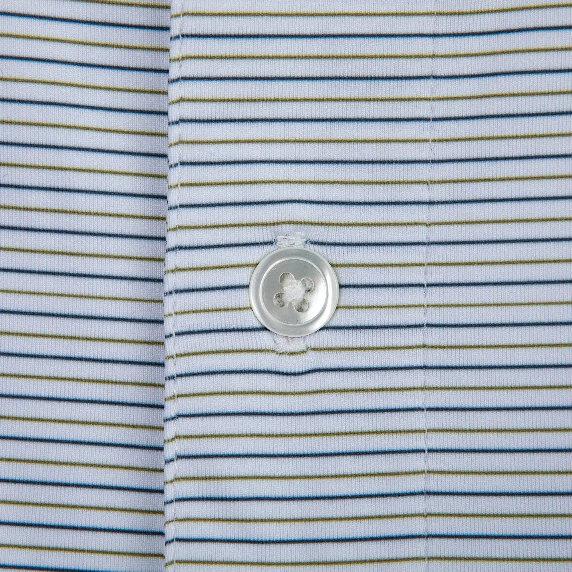 Tour Stripe Performance Polo - Olive Drab/Collegiate Blue