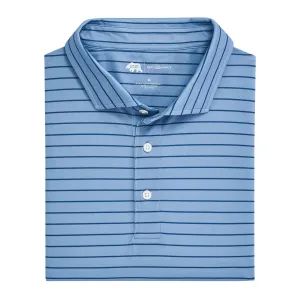 Tourney Stripe Performance Pique Polo - Endless Sky