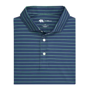 Tourney Stripe Performance Pique Polo - Naval Academy