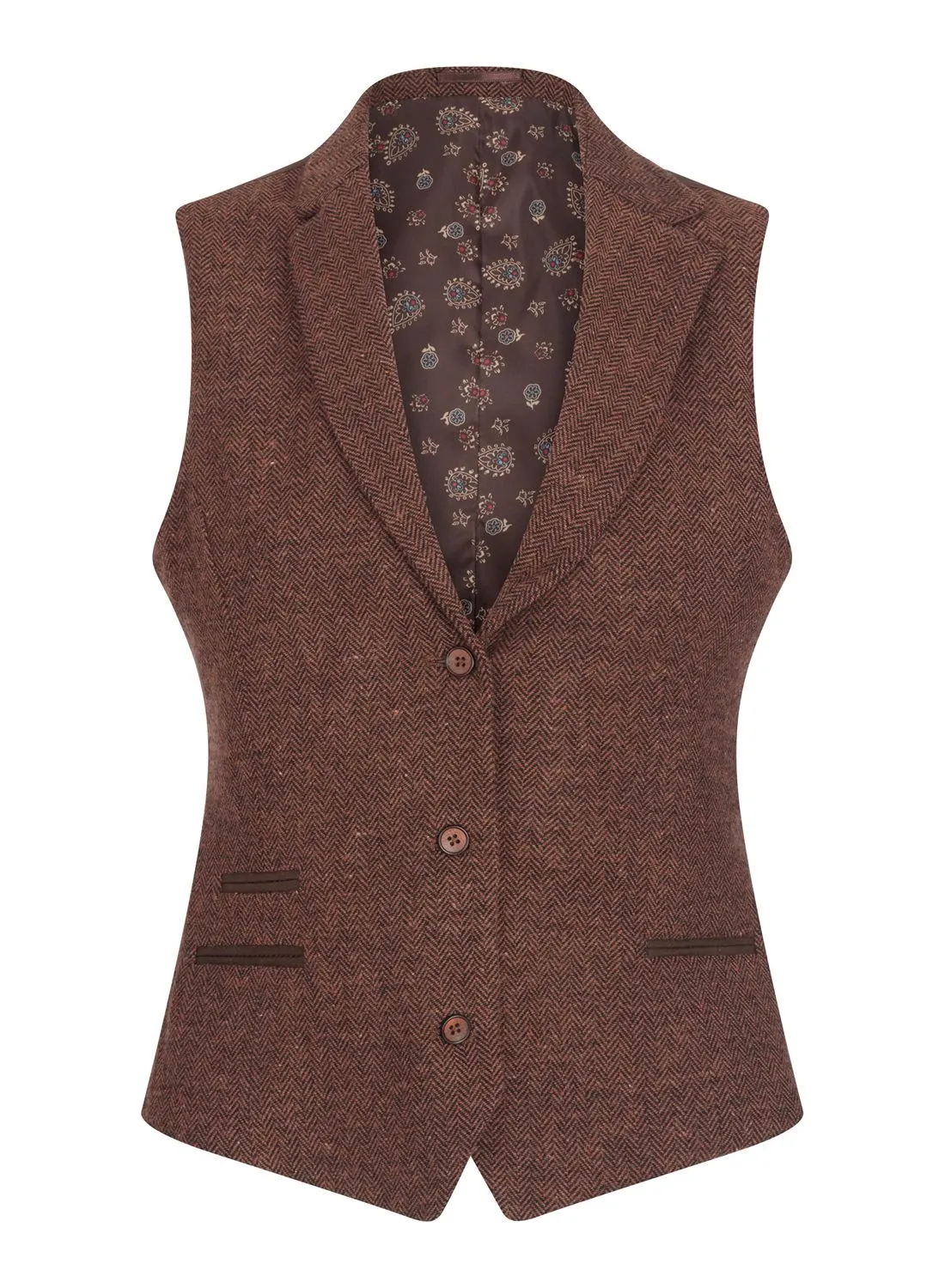 Tweed Waistcoat Herringbone 1920's