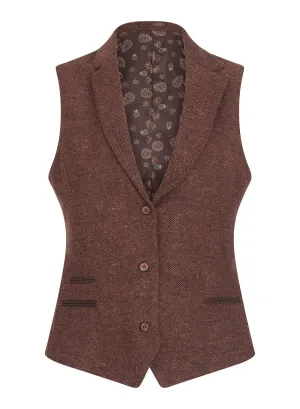 Tweed Waistcoat Herringbone 1920's