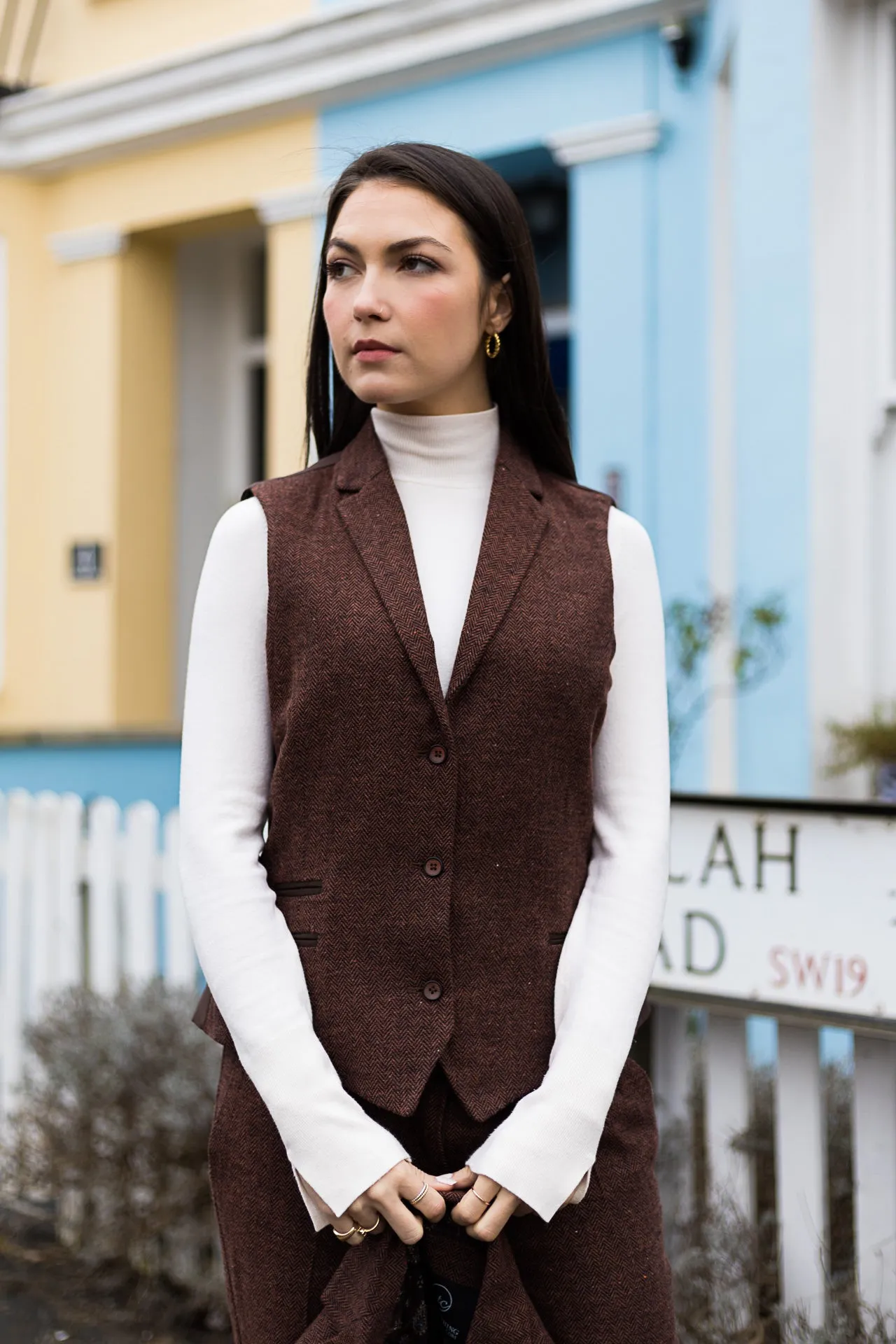 Tweed Waistcoat Herringbone 1920's