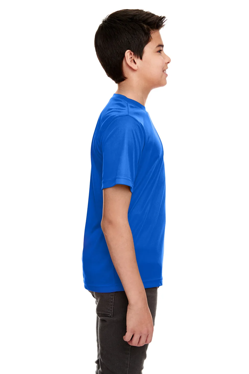 UltraClub Youth Cool & Dry Performance Moisture Wicking Short Sleeve Crewneck T-Shirt - Royal Blue