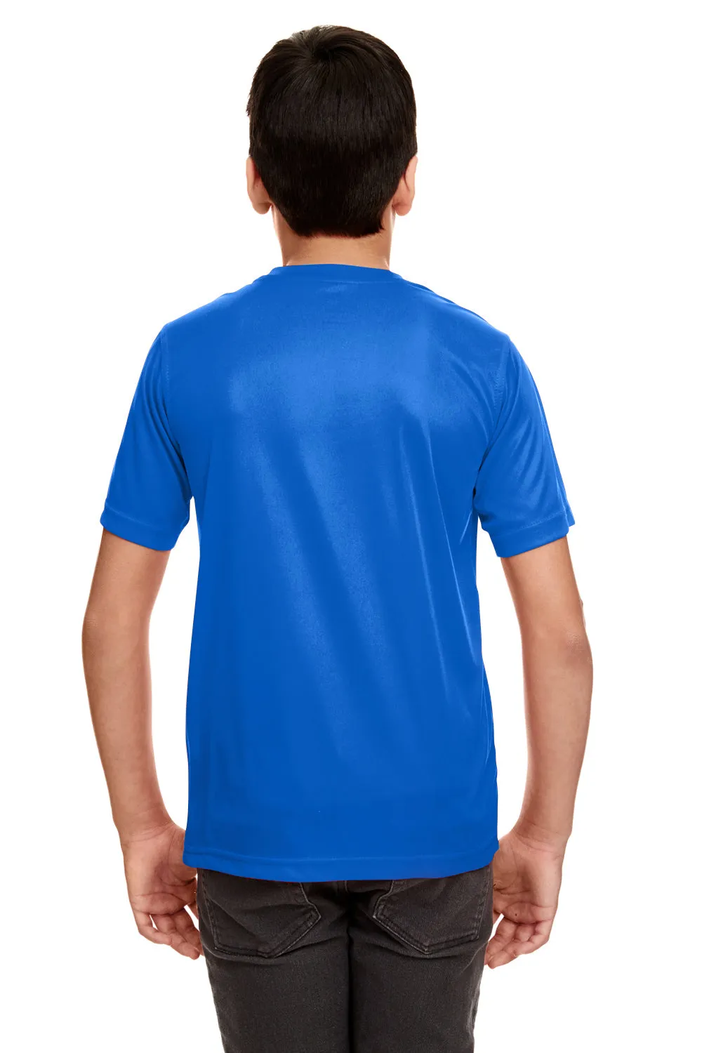 UltraClub Youth Cool & Dry Performance Moisture Wicking Short Sleeve Crewneck T-Shirt - Royal Blue
