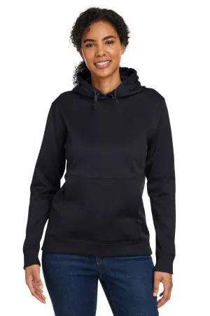 Under Armour Womens Storm Armourfleece Water Resistant Hooded Sweatshirt Hoodie w/ Pouch Pocket - Black