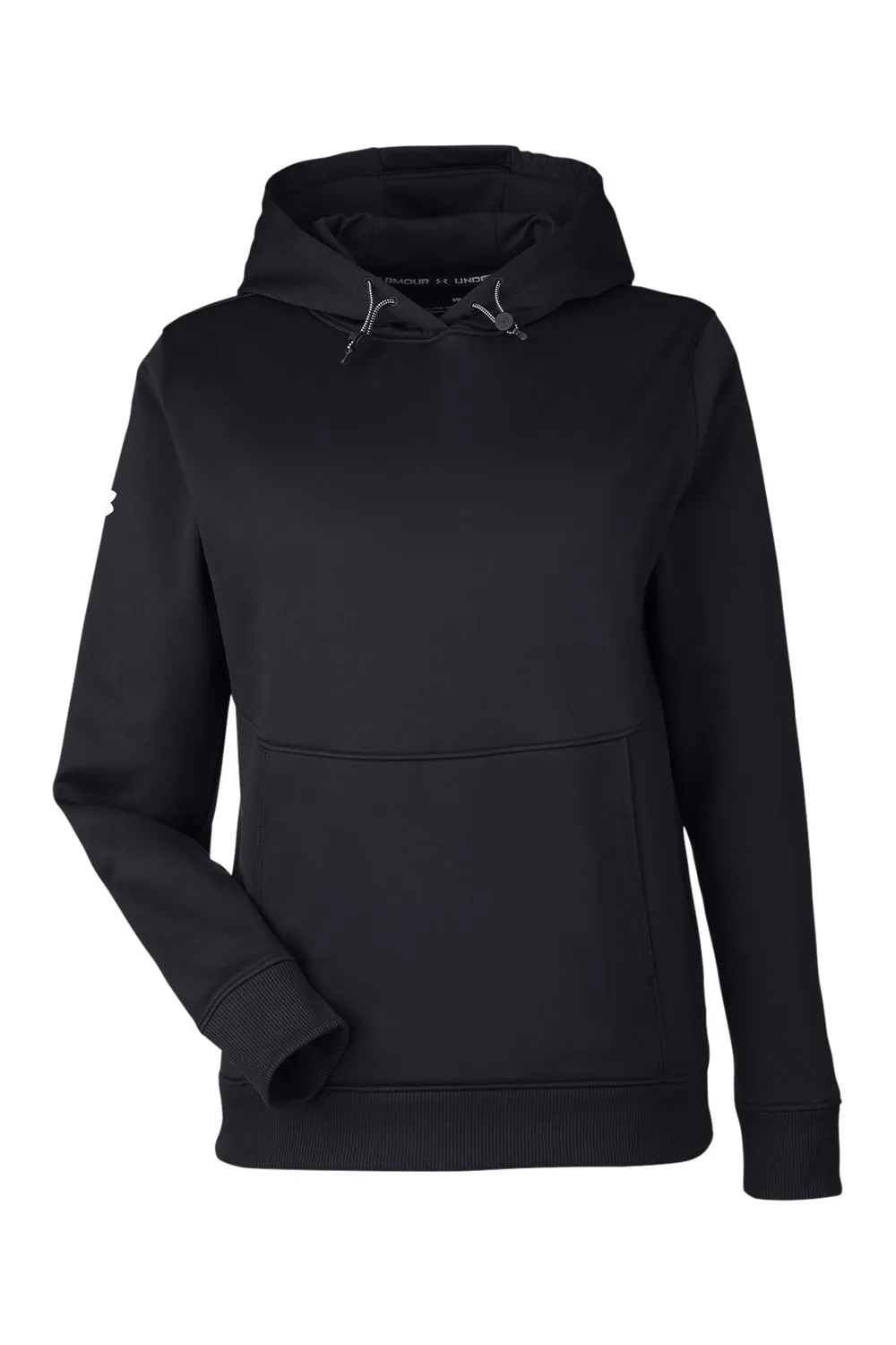 Under Armour Womens Storm Armourfleece Water Resistant Hooded Sweatshirt Hoodie w/ Pouch Pocket - Black