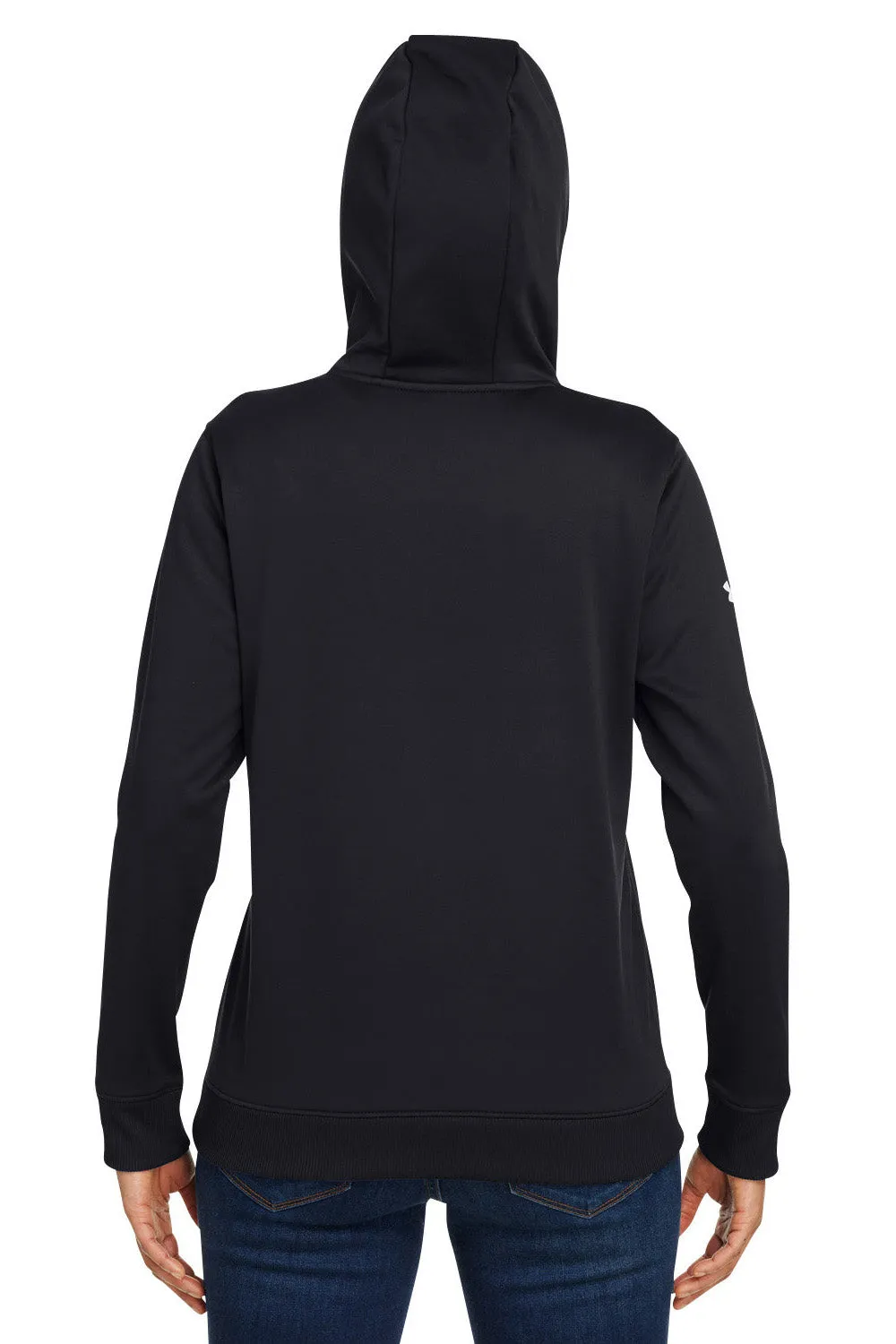 Under Armour Womens Storm Armourfleece Water Resistant Hooded Sweatshirt Hoodie w/ Pouch Pocket - Black