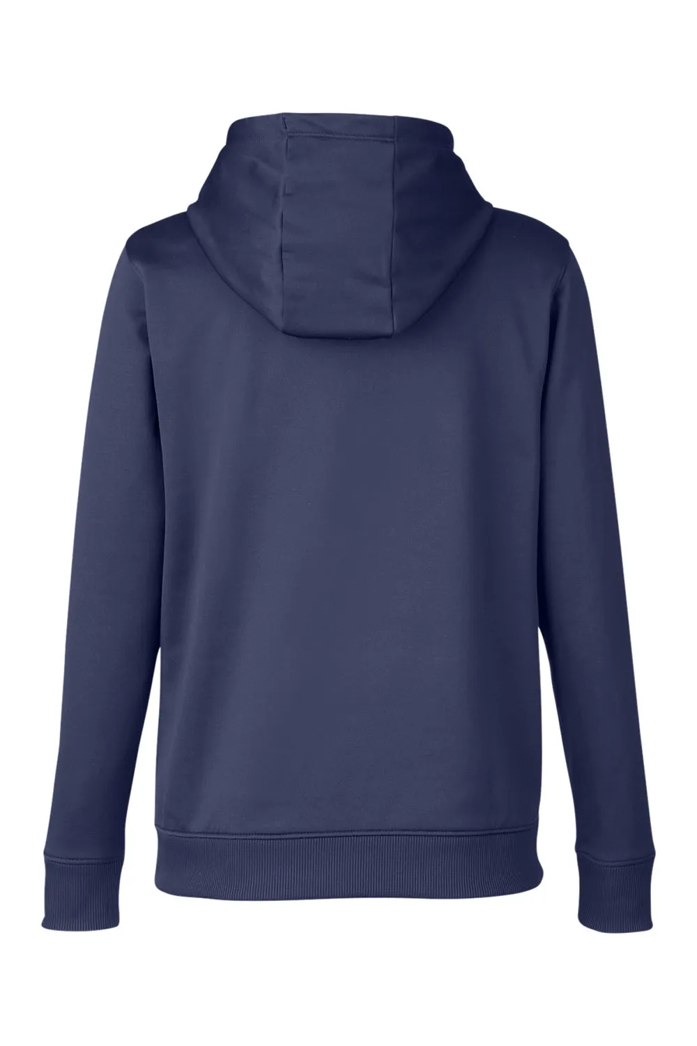 Under Armour Womens Storm Armourfleece Water Resistant Hooded Sweatshirt Hoodie w/ Pouch Pocket - Midnight Navy Blue